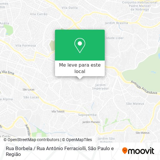 Rua Borbela / Rua Antônio Ferraciolli mapa