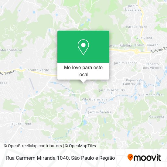 Rua Carmem Miranda 1040 mapa