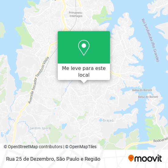 Rua 25 de Dezembro mapa