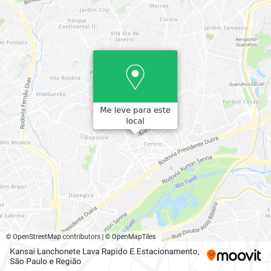 Kansai Lanchonete Lava Rapido E Estacionamento mapa