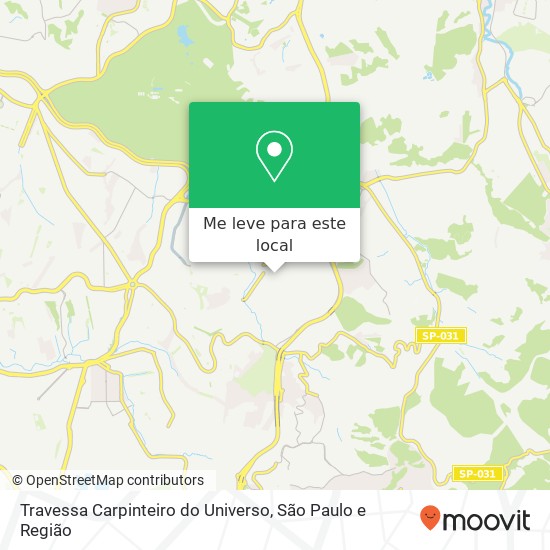 Travessa Carpinteiro do Universo mapa