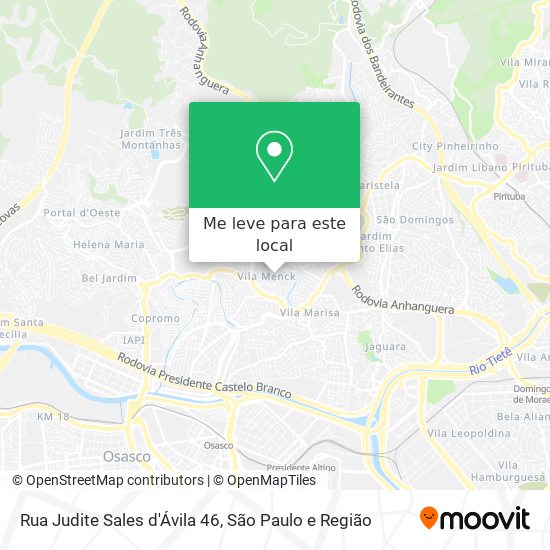 Rua Judite Sales d'Ávila 46 mapa