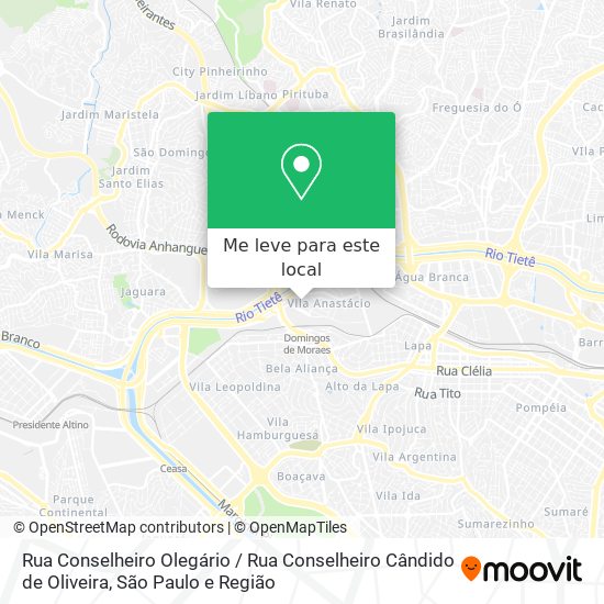 Rua Conselheiro Olegário / Rua Conselheiro Cândido de Oliveira mapa