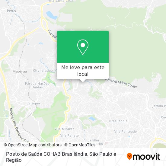 Posto de Saúde COHAB Brasilândia mapa