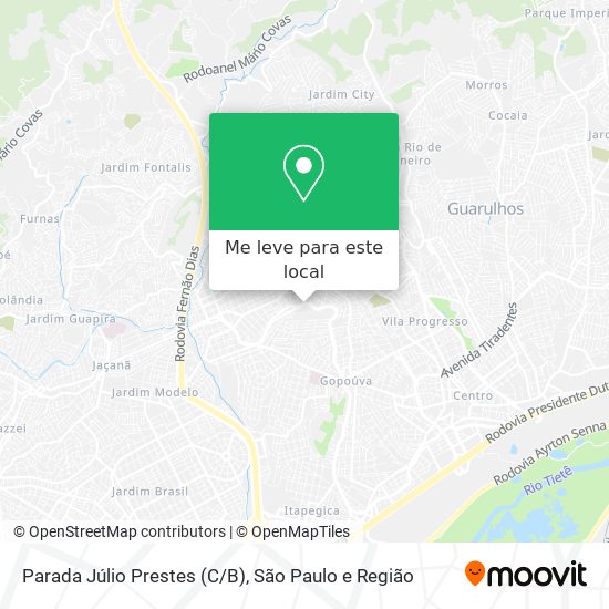 Parada Júlio Prestes (C/B) mapa
