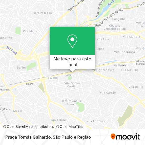Praça Tomás Galhardo mapa
