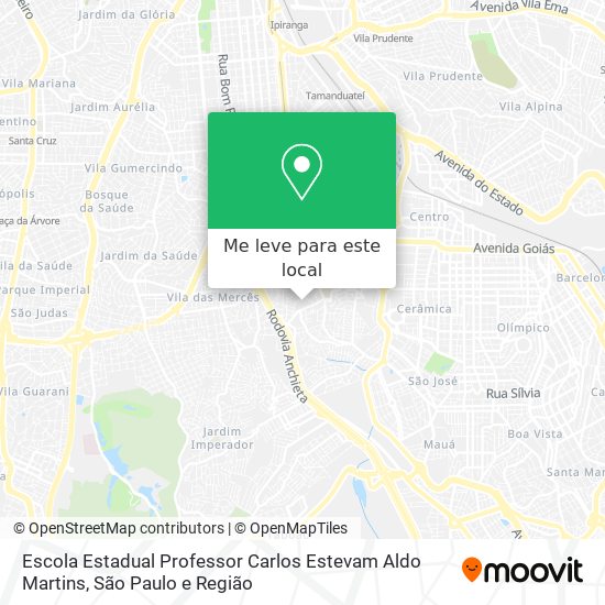 Escola Estadual Professor Carlos Estevam Aldo Martins mapa