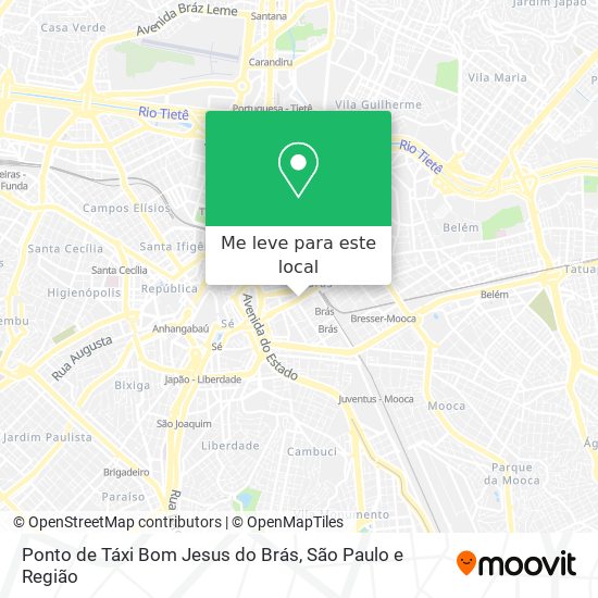 Ponto de Táxi Bom Jesus do Brás mapa