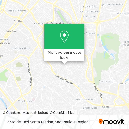 Ponto de Táxi Santa Marina mapa