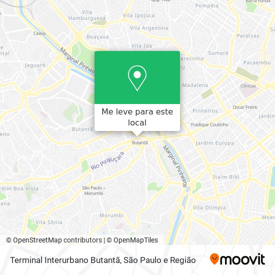 Terminal Interurbano Butantã mapa