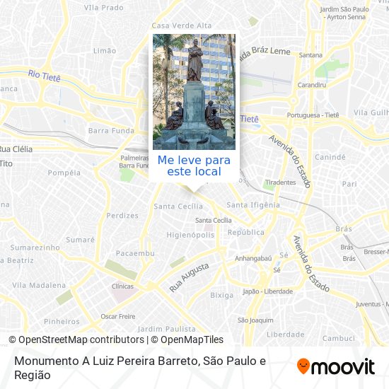 Monumento A Luiz Pereira Barreto mapa