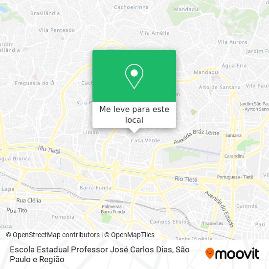 Escola Estadual Professor José Carlos Dias mapa