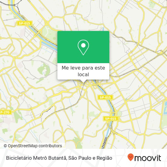 Bicicletário Metrô Butantã mapa