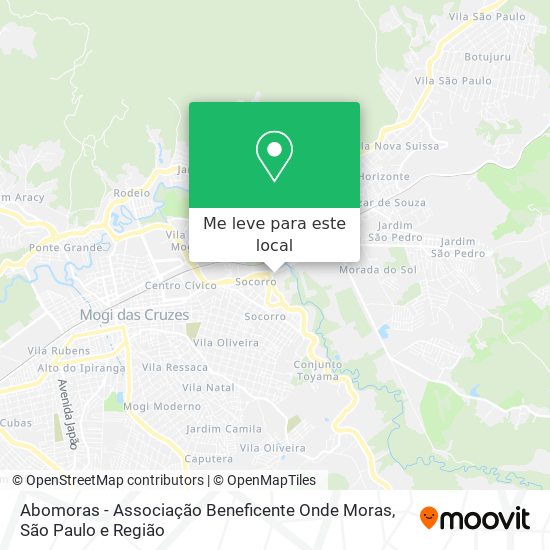 Abomoras - Associação Beneficente Onde Moras mapa