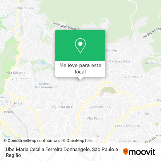 Ubs Maria Cecília Ferreira Donnangelo mapa
