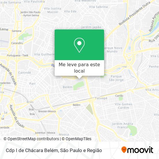 Cdp I de Chácara Belém mapa