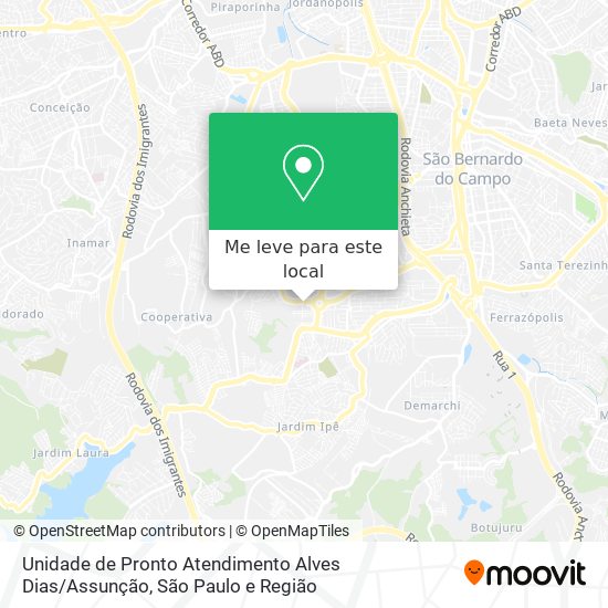 Unidade de Pronto Atendimento Alves Dias / Assunção mapa
