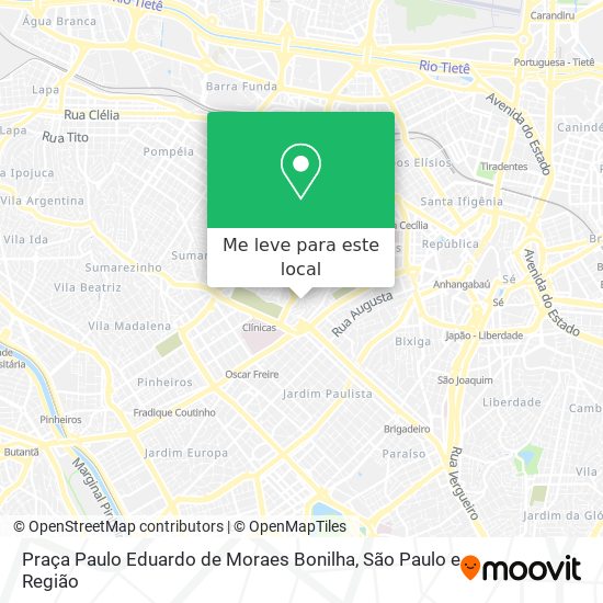 Praça Paulo Eduardo de Moraes Bonilha mapa