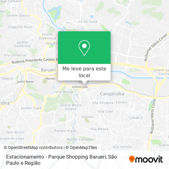 Estacionamento - Parque Shopping Barueri mapa