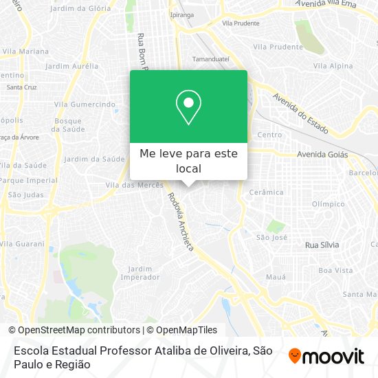 Escola Estadual Professor Ataliba de Oliveira mapa
