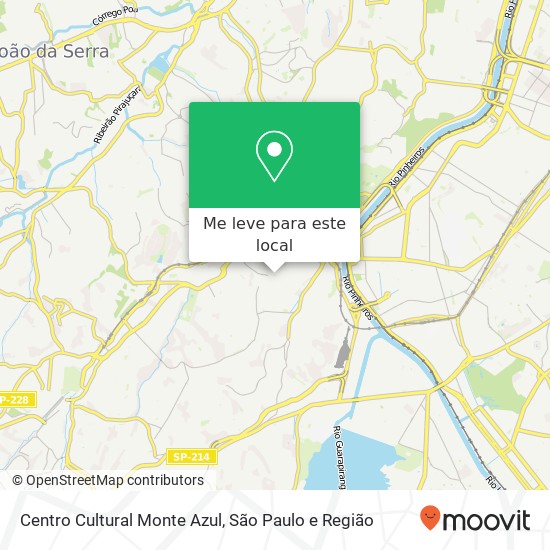 Centro Cultural Monte Azul mapa
