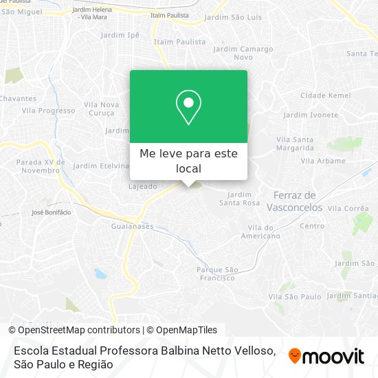 Escola Estadual Professora Balbina Netto Velloso mapa