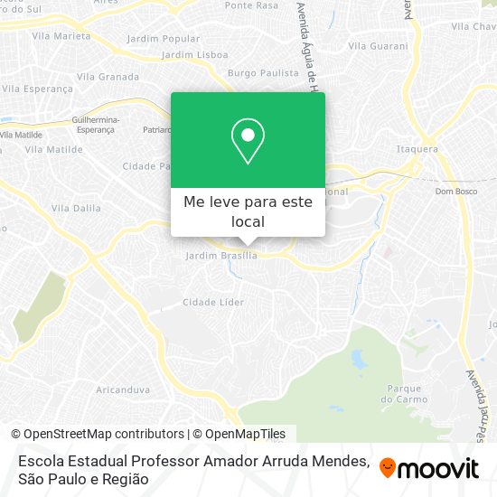 Escola Estadual Professor Amador Arruda Mendes mapa