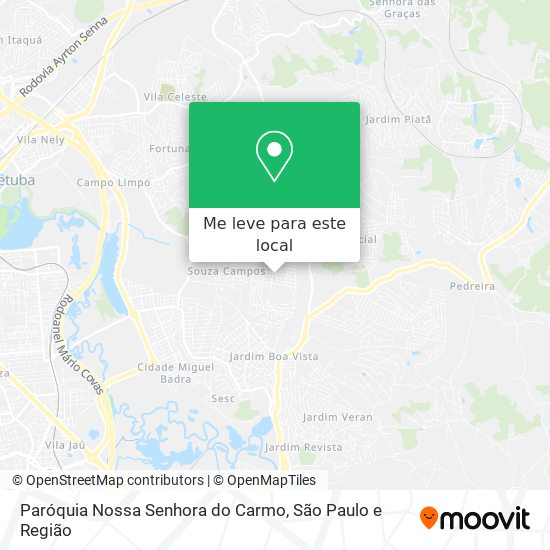 Paróquia Nossa Senhora do Carmo mapa