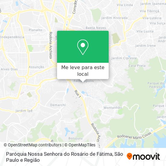 Paróquia Nossa Senhora do Rosário de Fátima mapa