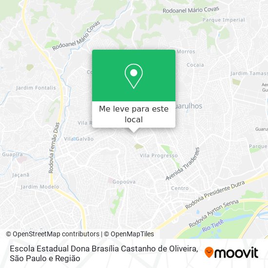 Escola Estadual Dona Brasília Castanho de Oliveira mapa