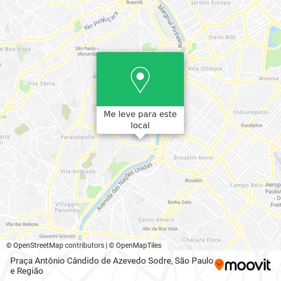 Praça Antônio Cândido de Azevedo Sodre mapa