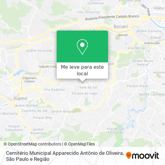 Cemitério Municipal Apparecido Antônio de Oliveira mapa