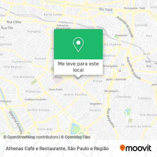 Athenas Café e Restaurante mapa