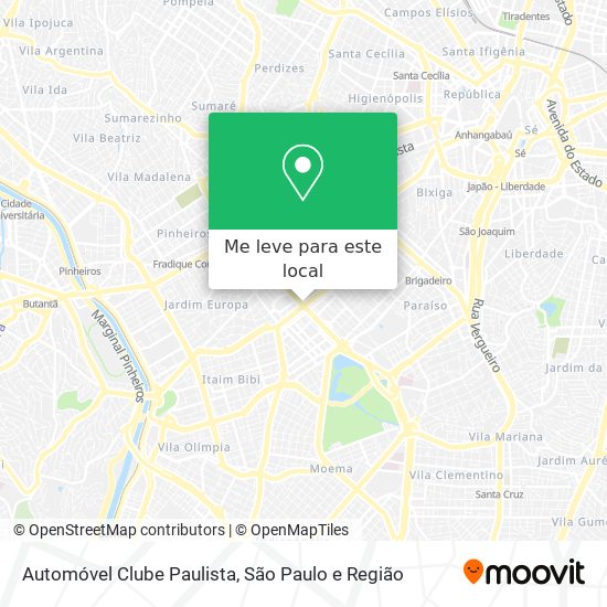 Automóvel Clube Paulista mapa