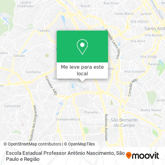 Escola Estadual Professor Antônio Nascimento mapa