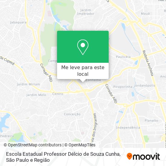 Escola Estadual Professor Délcio de Souza Cunha mapa