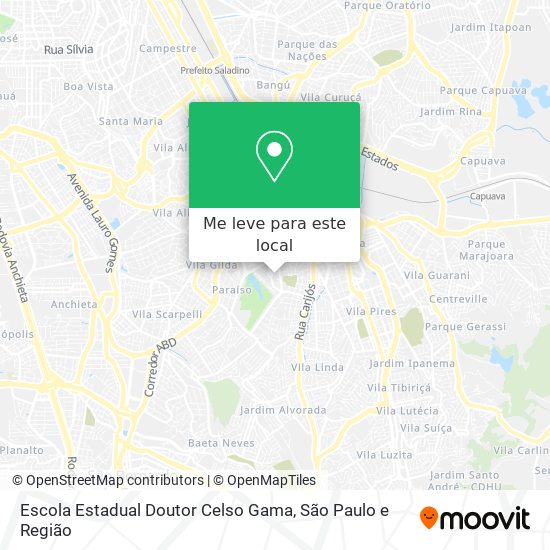 Escola Estadual Doutor Celso Gama mapa