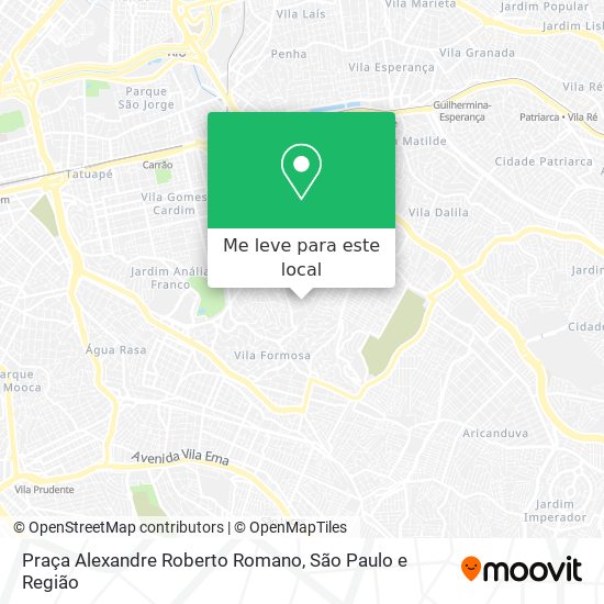 Praça Alexandre Roberto Romano mapa