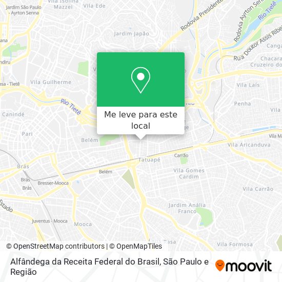 Alfândega da Receita Federal do Brasil mapa