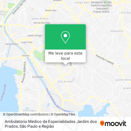 Ambulatório Médico de Especialidades Jardim dos Prados mapa