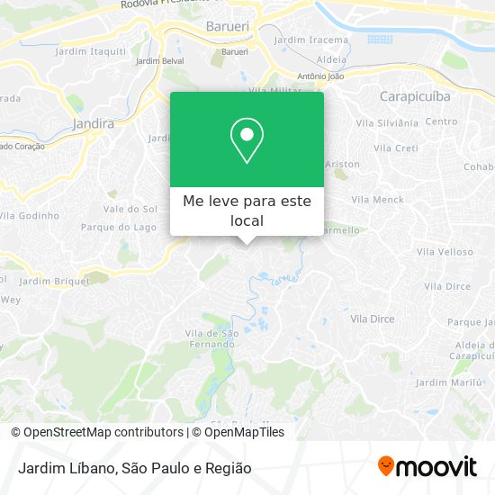 Jardim Líbano mapa