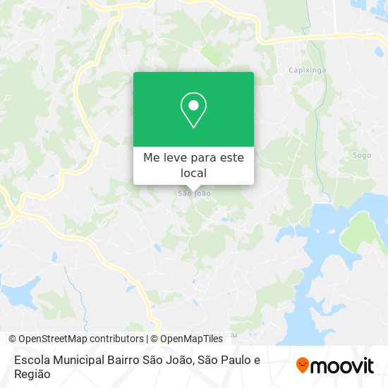 Escola Municipal Bairro São João mapa