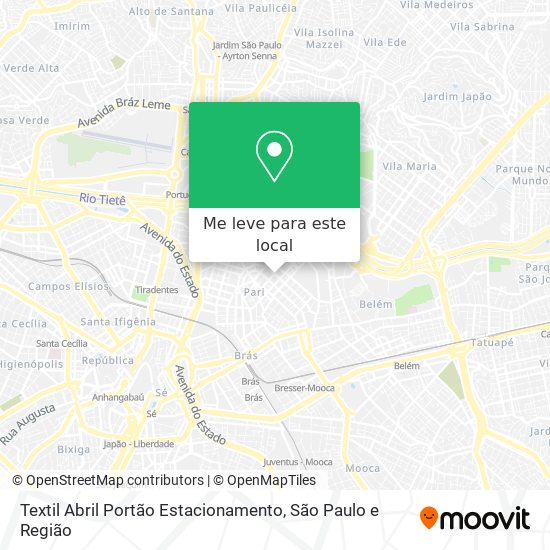 Textil Abril Portão Estacionamento mapa