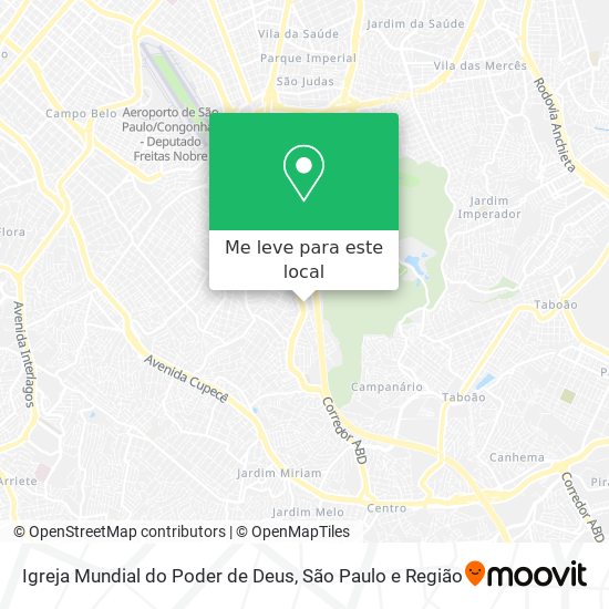 Igreja Mundial do Poder de Deus mapa