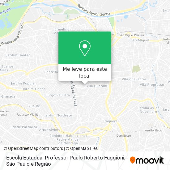 Escola Estadual Professor Paulo Roberto Faggioni mapa