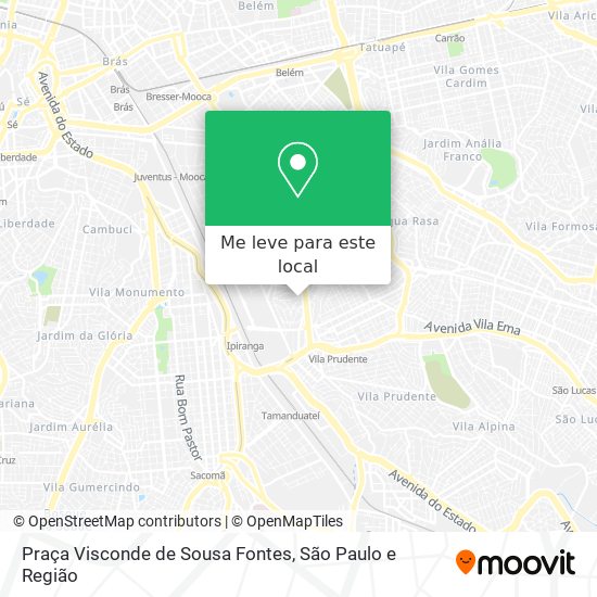 Praça Visconde de Sousa Fontes mapa