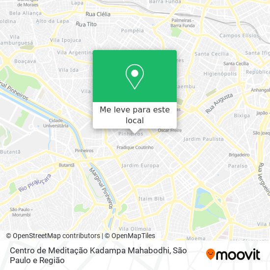 Centro de Meditação Kadampa Mahabodhi mapa