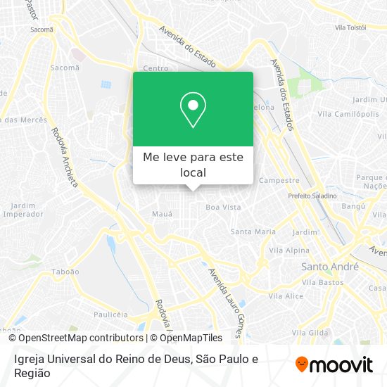 Igreja Universal do Reino de Deus mapa