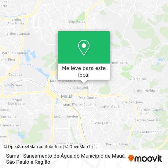 Sama - Saneamento de Água do Município de Mauá mapa