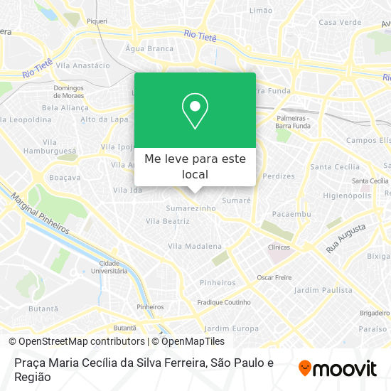 Praça Maria Cecília da Silva Ferreira mapa